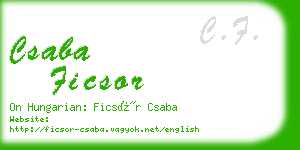 csaba ficsor business card